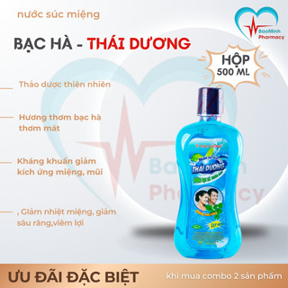  Nước Súc Miệng Sao Thái Dương Vị Bạc Hà Giúp Làm Sạch Răng Miệng Khử Mùi Hôi Giữ Hơi Thở Thơm Mát 