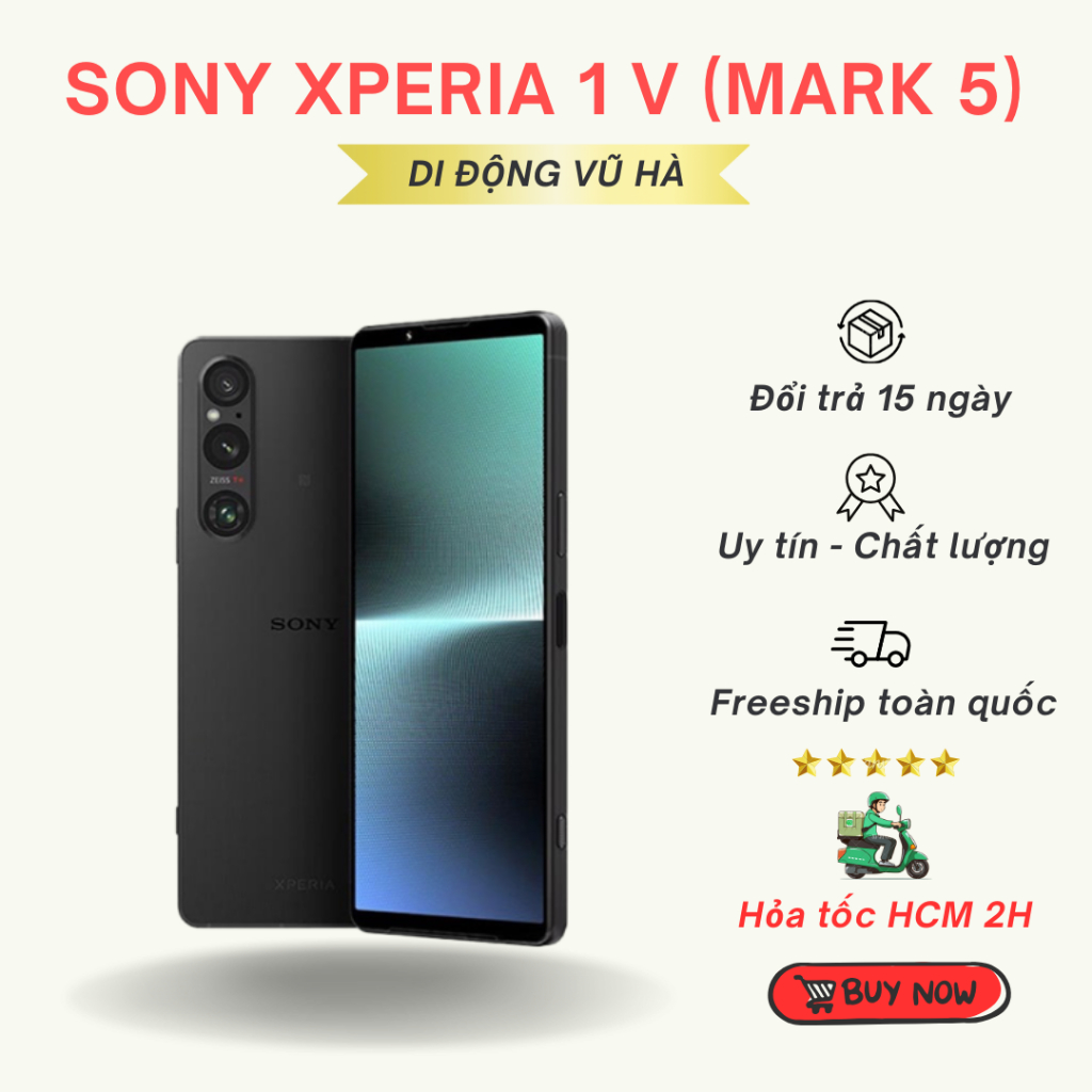 Điện thoại Sony Xperia 1 V (X1 Mark 5) - Siêu phẩm FlagShip Snap 8 Gen 2, màn hình 4K sắc nét
