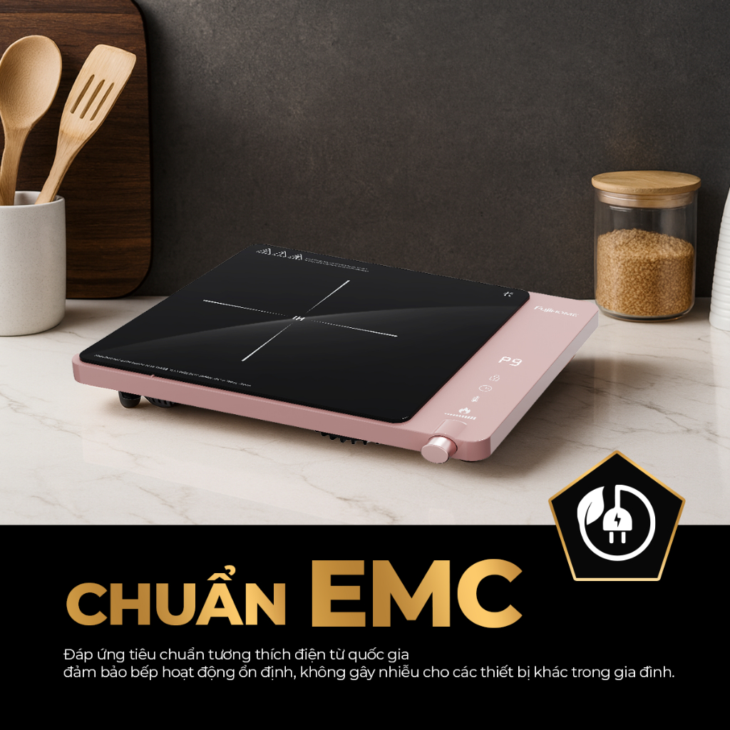 Bếp từ đơn FUJIHOME IC1207P Nhập khẩu 9 mức nhiệt 1900W, điều khiển cảm ứng- núm vặn, hẹn giờ tự động ngắt thông minh | BigBuy360 - bigbuy360.vn