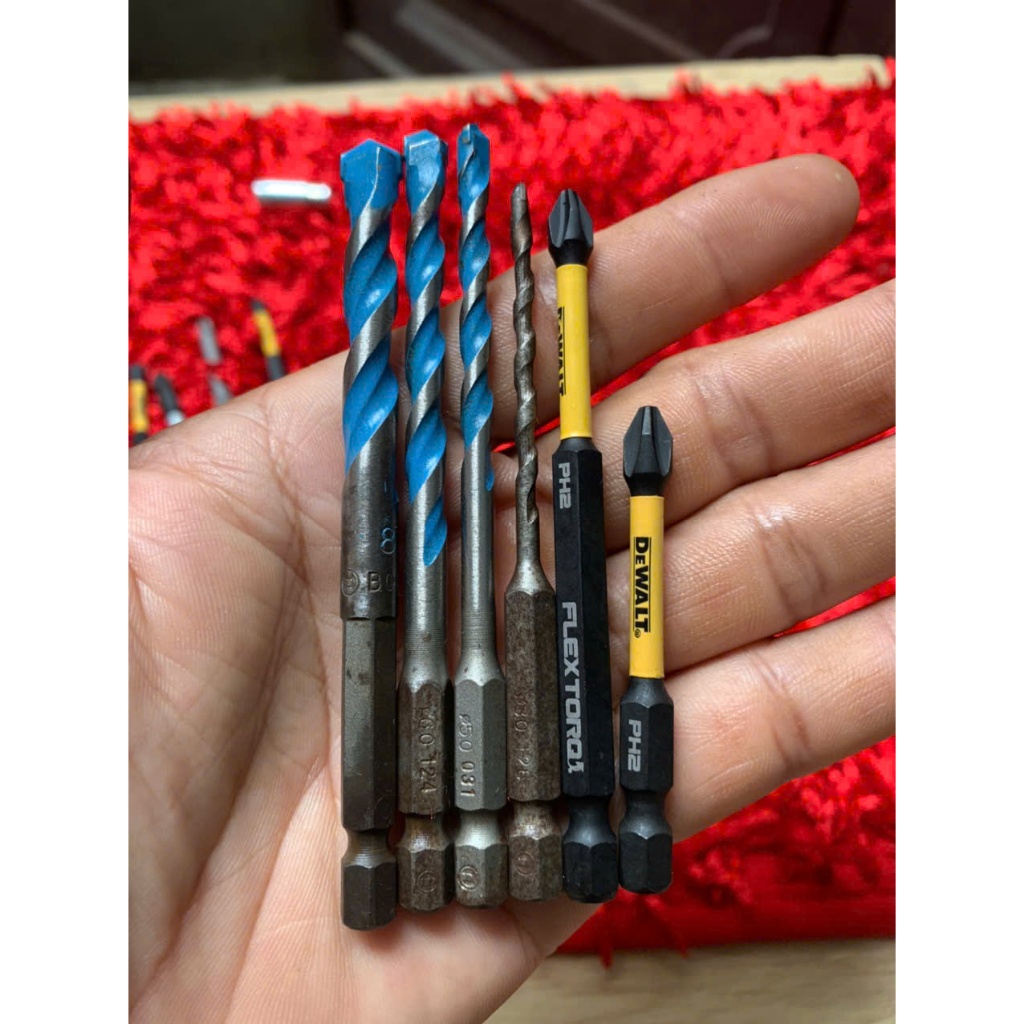 Bộ mũi khoan tường gạch men BS , mũi bắn vít PH2 Dewalt thông dụng hàng bãi chất lượng