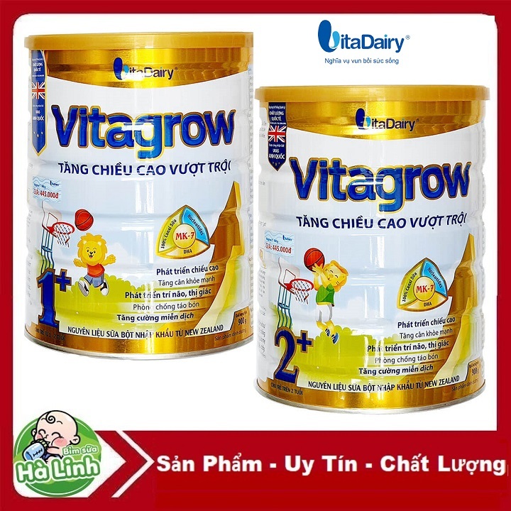 [Quét mã tích xu] Sữa Bột Vitagrow 1+, 2+ 900g [Date 2027]