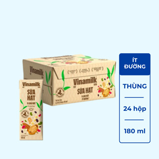  Thùng 24 hộp Sữa hạt 9 loại hạt Vinamilk ít đường - hộp 180ml 