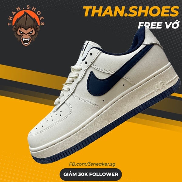 Giày Sneaker 𝓐𝓕1 𝓛𝓸𝔀 07 𝓒𝓻𝓮𝓪𝓶 𝓦𝓱𝓲𝓽𝓮 𝓝𝓪𝓿𝔂 𝓢𝓴𝓪𝓽𝓮, 𝓐𝓕1 𝓣𝓻𝓪̆́𝓷𝓰 𝓜𝓸́𝓬 𝓧𝓪𝓷𝓱 Đ𝓮̂́ 𝓧𝓪𝓷𝓱 -Than.Shoes