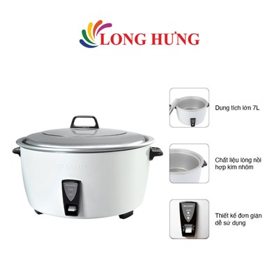 Nồi cơm điện nắp rời Sharp 7.0 lít KSH-D77V - Hàng chính hãng