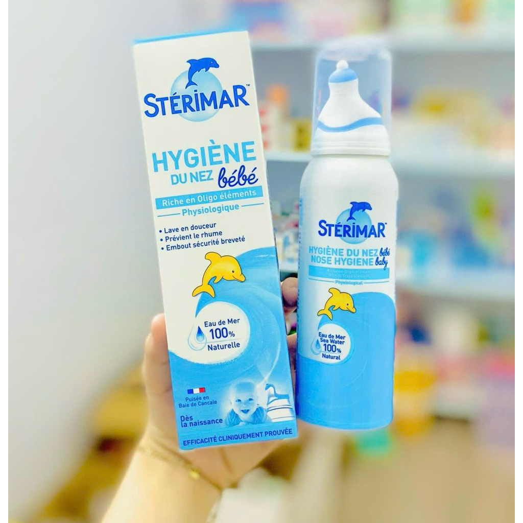 Date 2027 Nước Xịt muối biển Cá heo Sterimar 100ml ( Xịt muối biển Pháp)