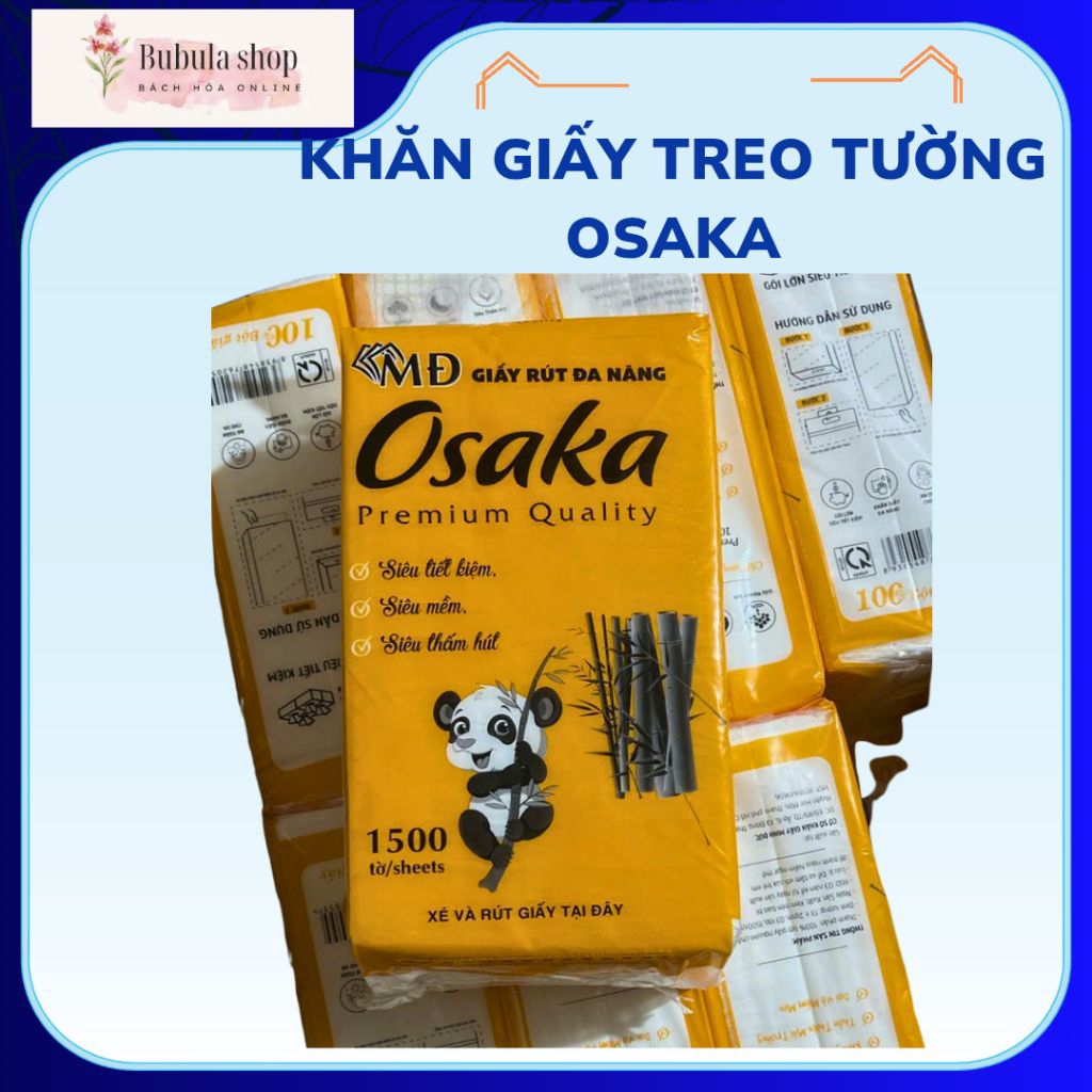 (giá sỉ) Thùng 16 Gói Giấy Rút Treo Tường Osaka Minh Đức Bịch 1500 tơ Tiện Lợi