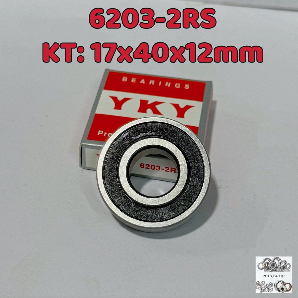 VÒNG BI (BẠC ĐẠN) 6203-2RS HÀNG MỚI YKY