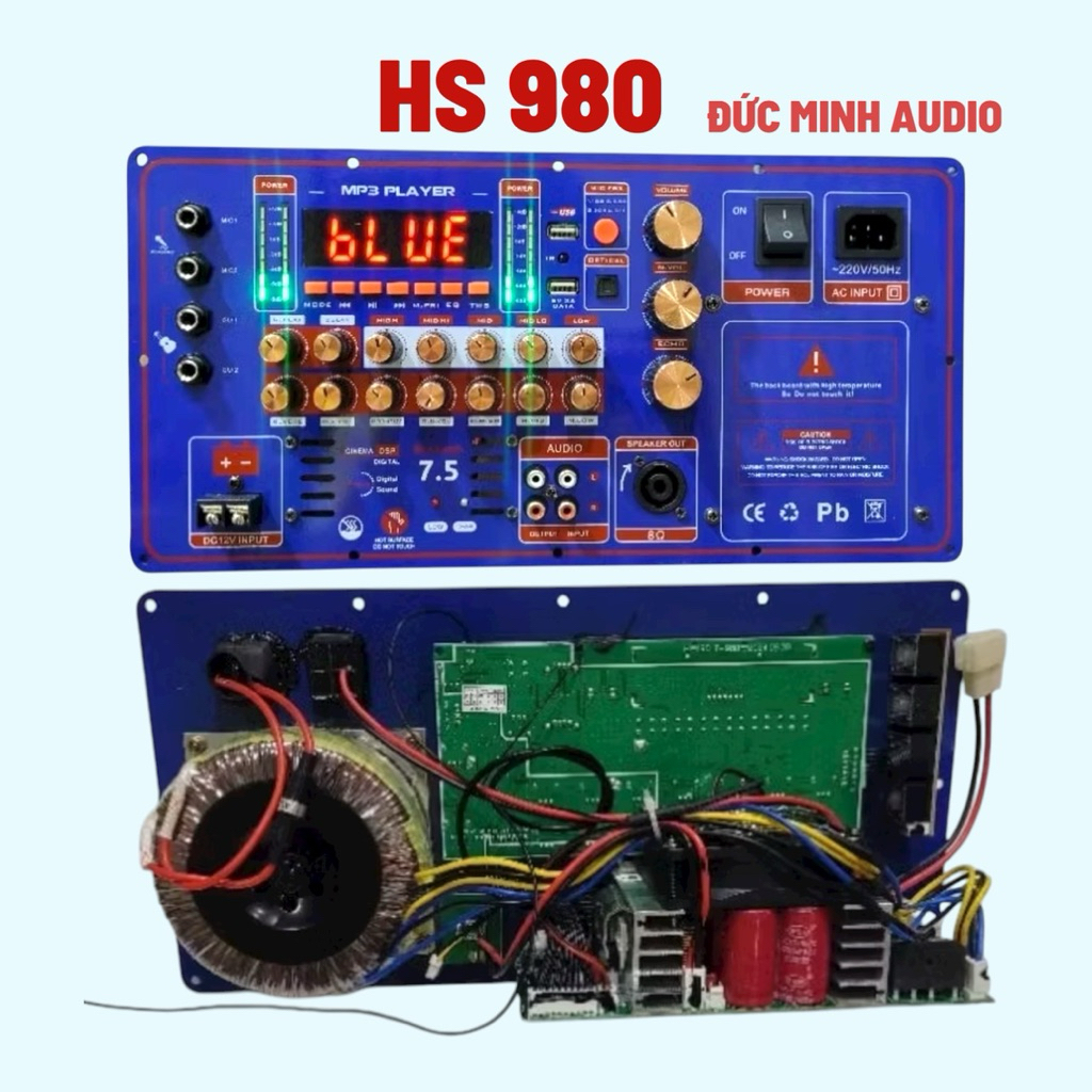 Mạch loa kéo HS980 và HS 690 công suất 300w echo delay reverb (kt 19x38)