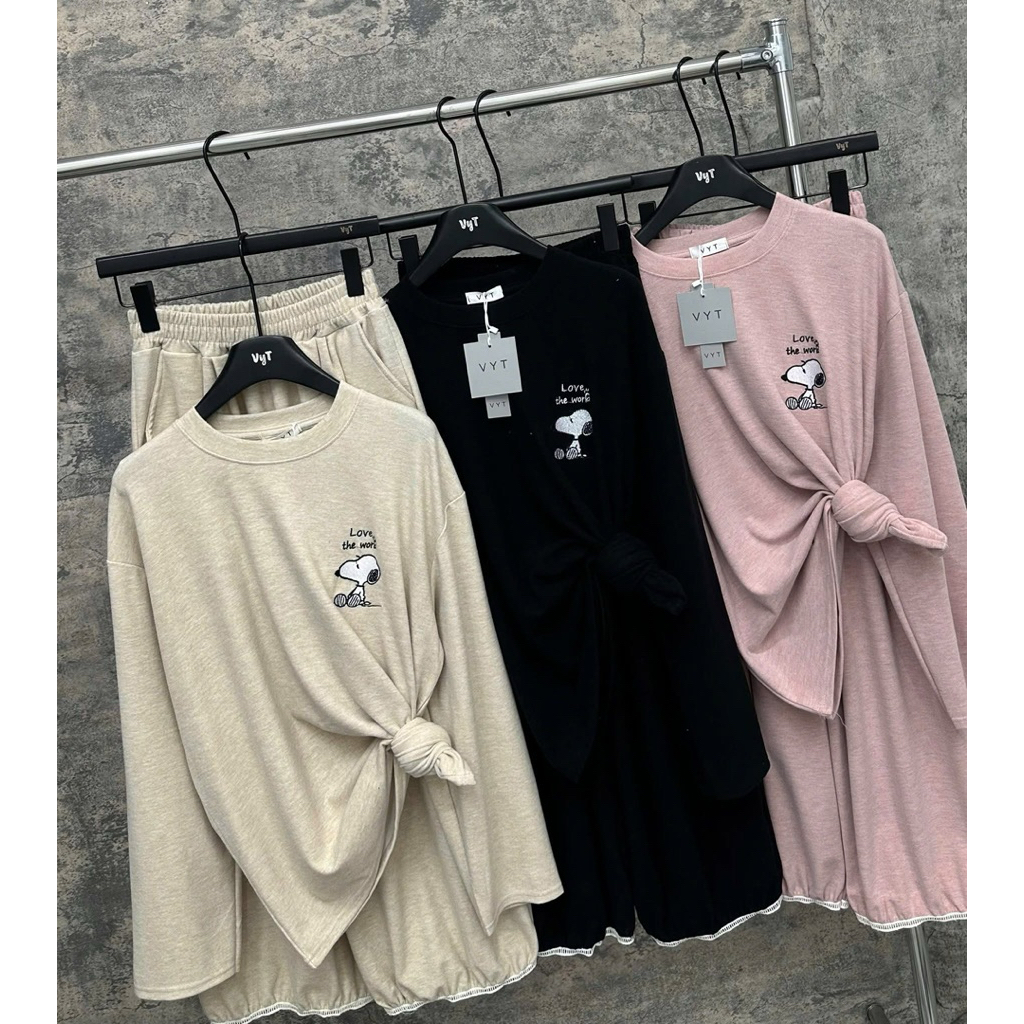 Set Bộ Nữ , Set Bộ Tăm Lông Thỏ Chữ Love