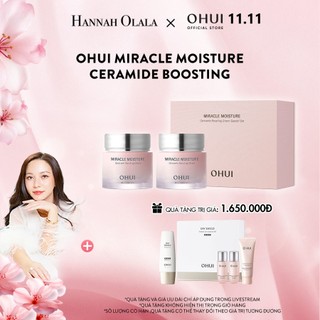   Hannah Olala x OHUI  Bộ Kem dưỡng ẩm mịn mượt căng sáng da OHUI Miracle Moisture Cream 60ml + 60ml 