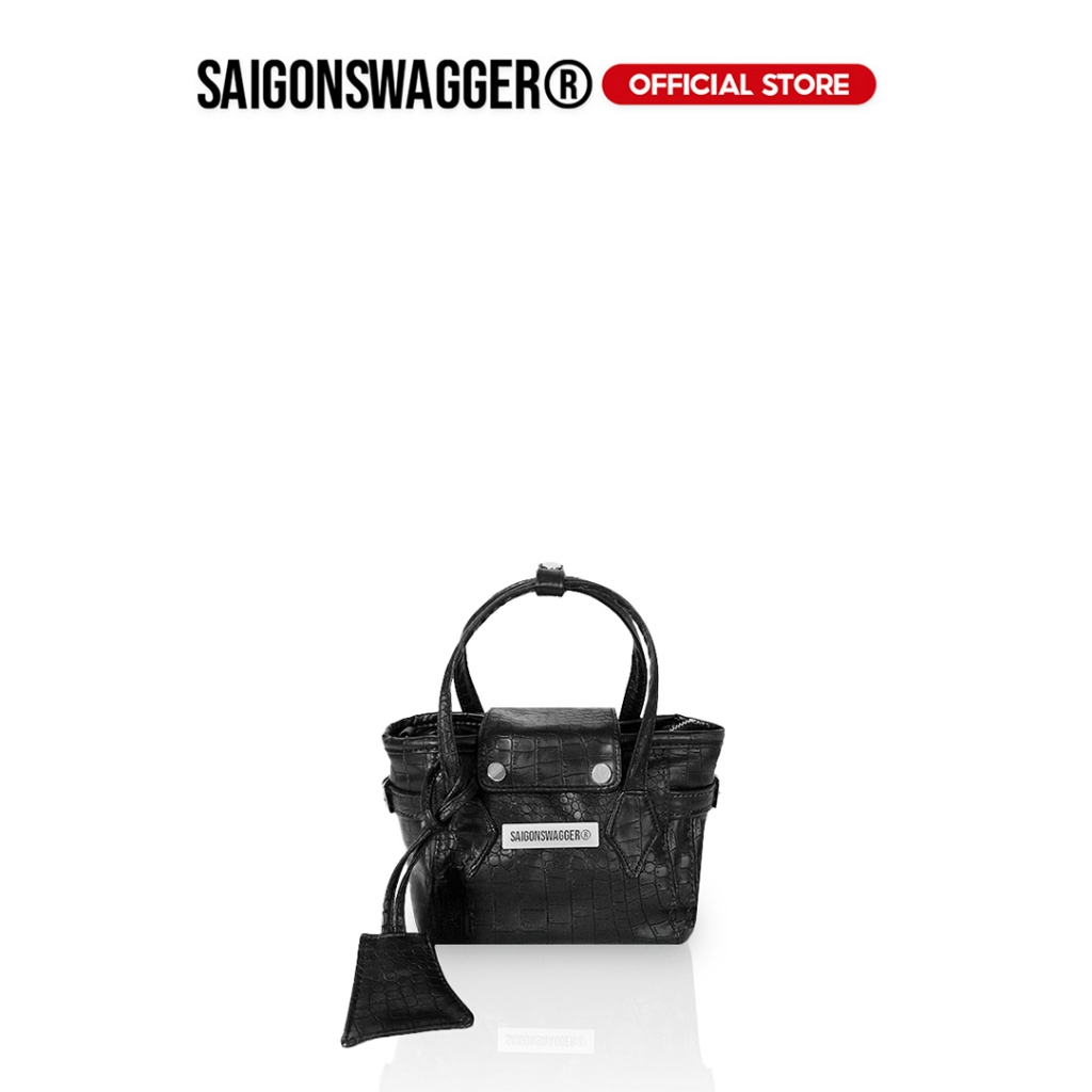 Túi Xách Da SAIGONSWAGGER® “LUNE EMBOSSED” ELEGANT BAG /EXTRA SMALL/ Túi Đeo Chéo