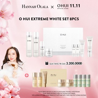   Hannah Olala x OHUI  Bộ kem dưỡng trắng da toàn diện cao cấp 8 món OHUI Extreme White Cream 8pcs Set 460ml 