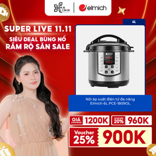    VHL - ELMICH   Nồi áp suất điện tử đa năng Elmich 6L PCE-1809OL 