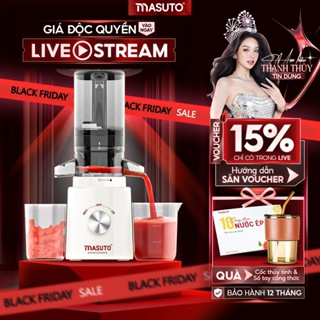 Máy Ép Chậm Masuto Ép Trái Cây Nguyên Quả Kiệt Bã Dung Tích 0,6L Làm Nước Ép, bảo hành 12 tháng