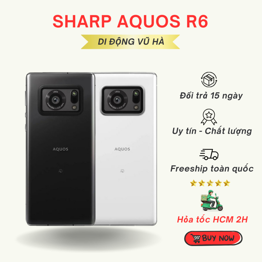 Điện thoại Sharp R6 Nhật Ram 12/128 Chip Snap 888 Màn hình 240 Hz cực mượt