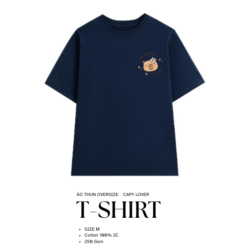 Áo Thun Capy Lover Local Brand Unisex Girl Oversize Cotton 100% MEILI STORE