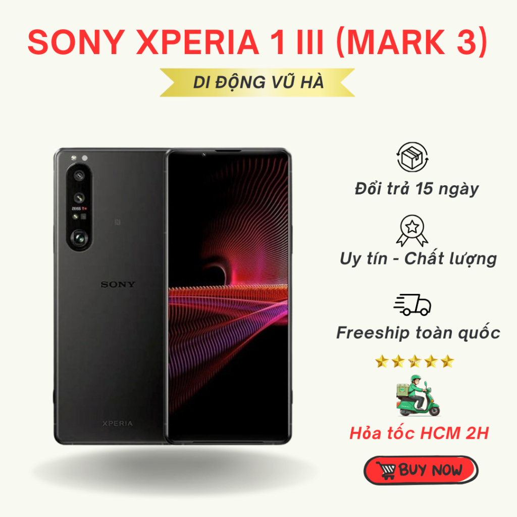 Điện thoại Sony Xperia 1 III (X1 Mark 3) - 12G/256G Siêu phẩm màn hình 4K HDR,Camera Chụp Ảnh Cực Đẹ