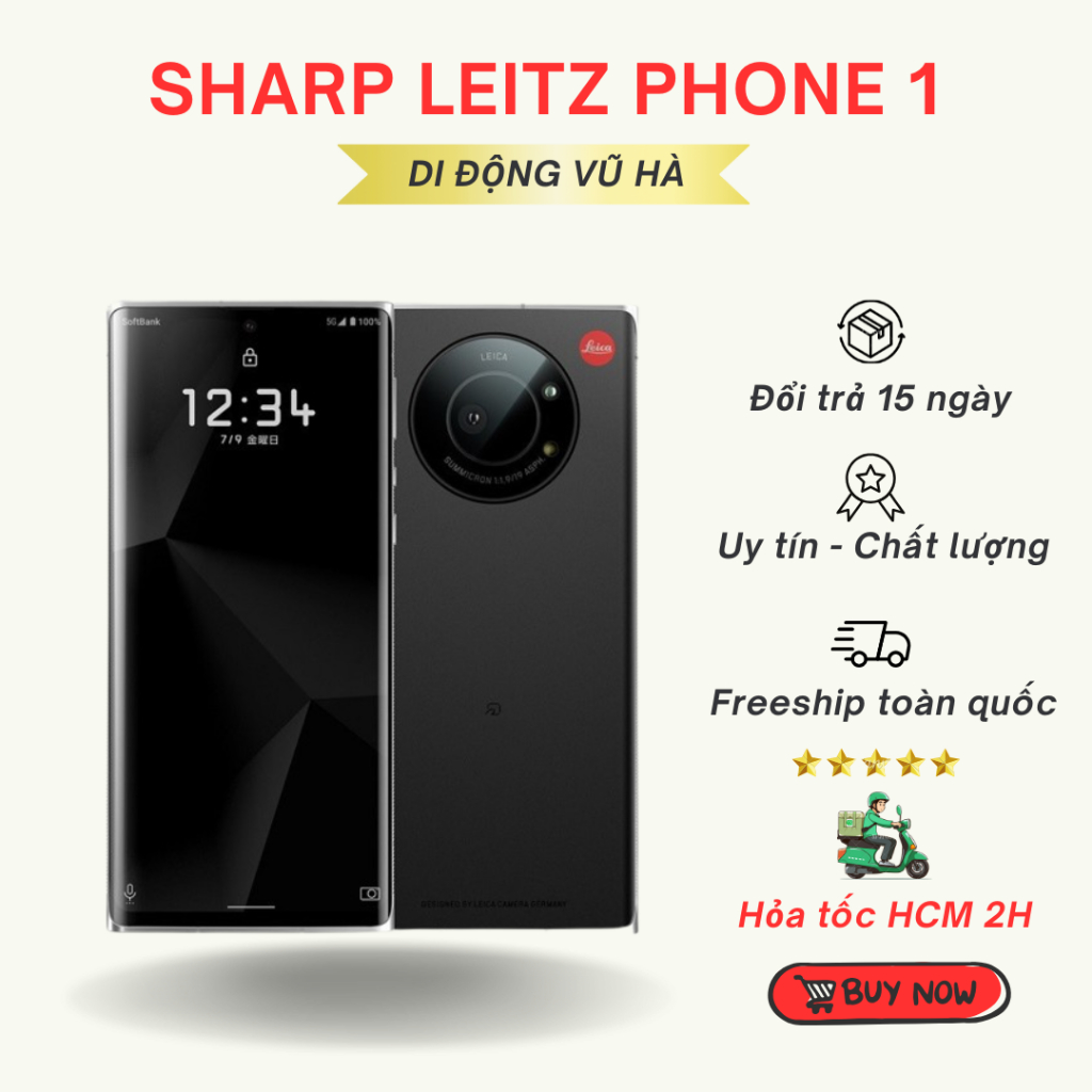 Điện thoại Sharp Leitz Phone 1 Ram 12/256GB - Camera Leica cao cấp, thiết kế tinh tế từ Nhật Bản
