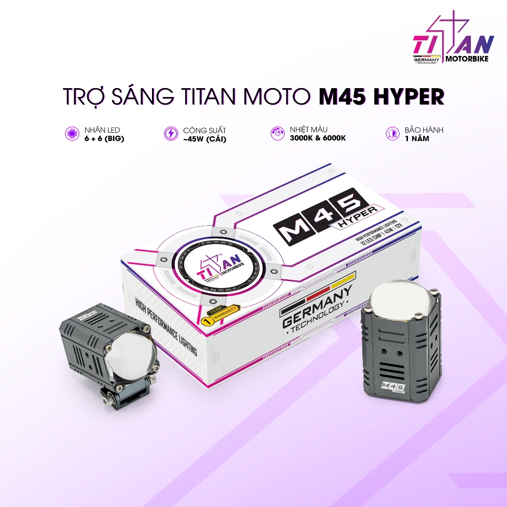 Đèn Trợ Sáng Titan Moto M45 Hyper - TITAN MOTO