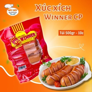  Xúc Xích CP Winner 500g  10 cây  | Xúc xích Ăn Liền Thơm Giòn Giàu Đạm | Thương hiệu CP chính hãng 