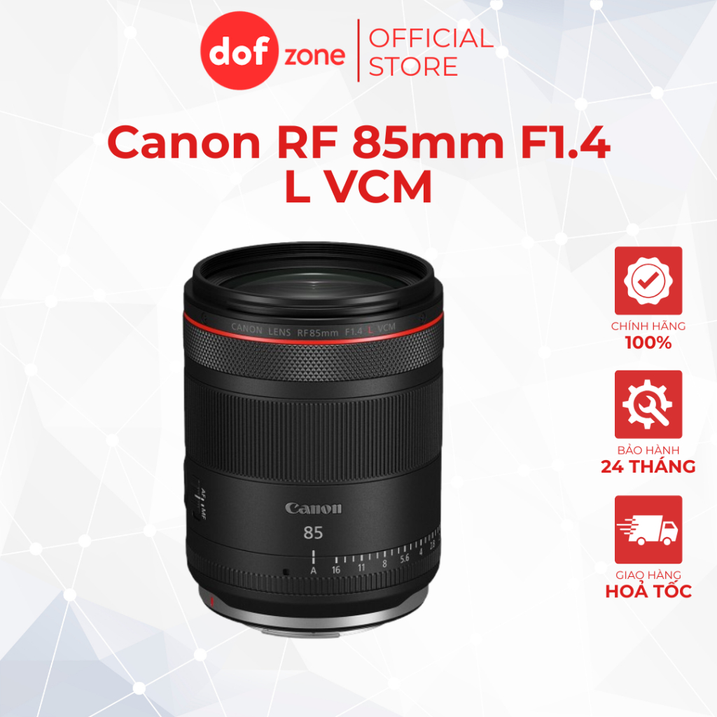 Ống kính Canon RF 85mm F1.4 L VCM - Mới Chính Hãng BH 24 Tháng