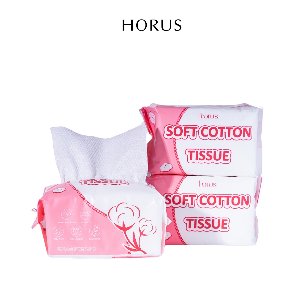 [ QUÀ TẶNG KHÔNG BÁN] COMBO 02 Horus Khăn khô đa năng Soft Cotton Tissue 80pcs