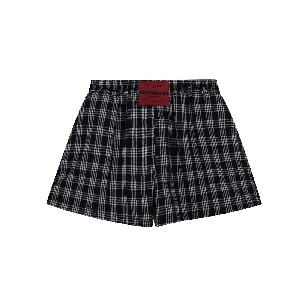 Bad Choices | Quần short đùi caro form ngắn mạc lưng đỏ | BigBuy360 - bigbuy360.vn