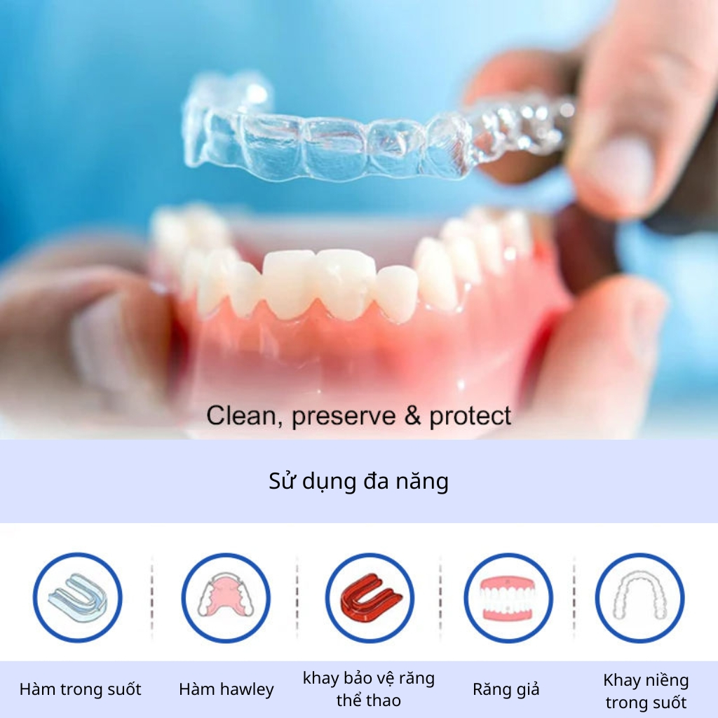 Viên Sủi Làm Sạch Khay Niềng Răng Invisalign Dr.Ortho