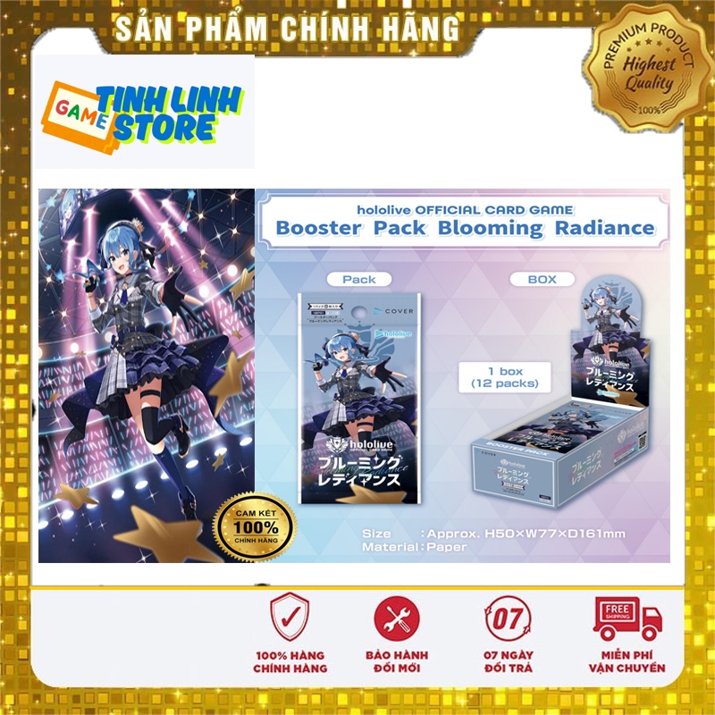 Thẻ Bài Hololive OFFICIAL CARD GAME (HOCG) Booster Pack "Blooming Radiance" Vol.01 - Chính Hãng
