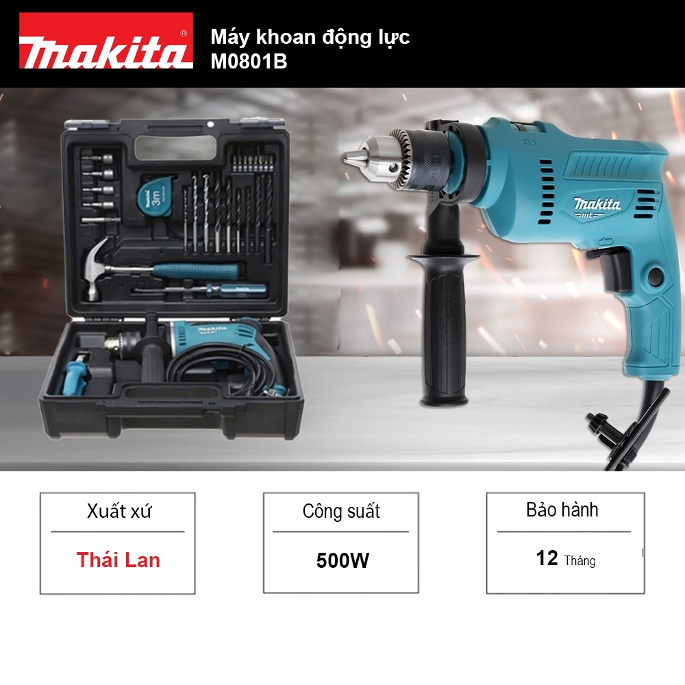Máy khoan động lực Makita M0801B (Công suất: 500W)