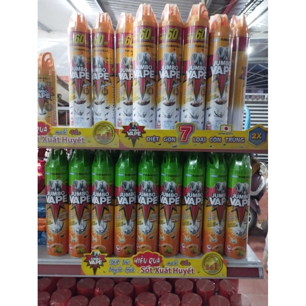 xịt côn trùng, xịt muỗi jumbo VAPE(600ml)