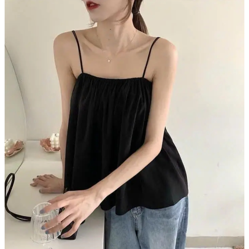 Áo 2 Dây Chun Ngực Nữ Co Giãn Tốt, Tôn Dáng, Chất Mềm Mịn Thoáng Mát | BigBuy360 - bigbuy360.vn