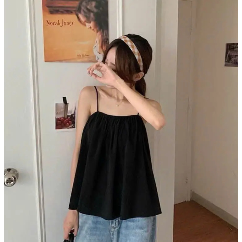 Áo 2 Dây Chun Ngực Nữ Co Giãn Tốt, Tôn Dáng, Chất Mềm Mịn Thoáng Mát | BigBuy360 - bigbuy360.vn