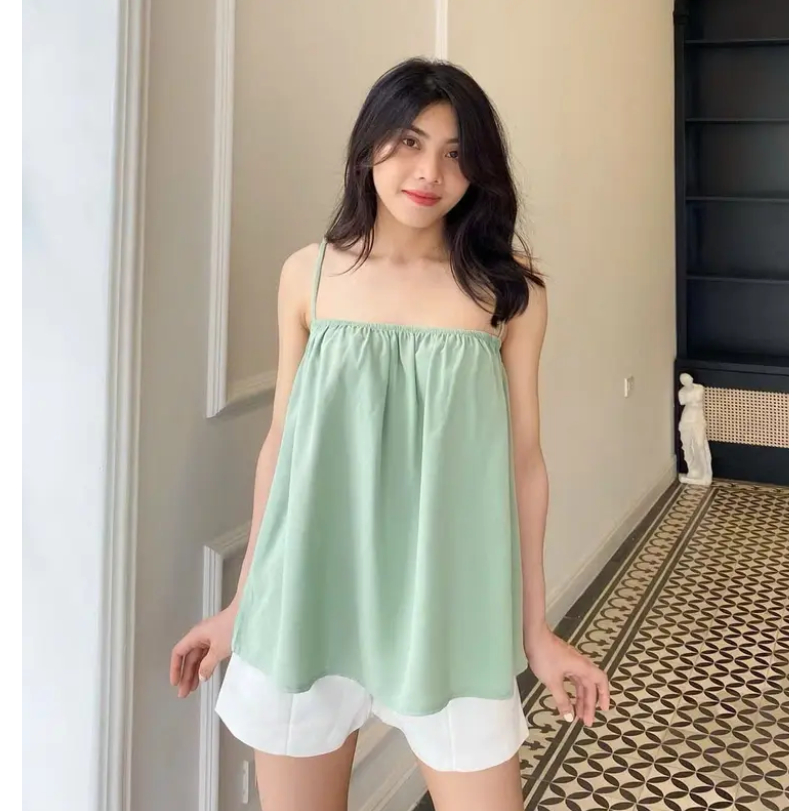 Áo 2 Dây Chun Ngực Nữ Co Giãn Tốt, Tôn Dáng, Chất Mềm Mịn Thoáng Mát | BigBuy360 - bigbuy360.vn