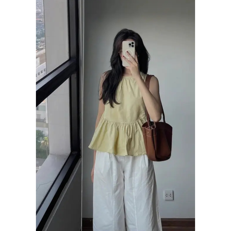 Áo Babydoll Sát Nách Nữ Dáng Xòe Dễ Thương, Thoáng Mát, Tôn Dáng Tự Nhiên | BigBuy360 - bigbuy360.vn