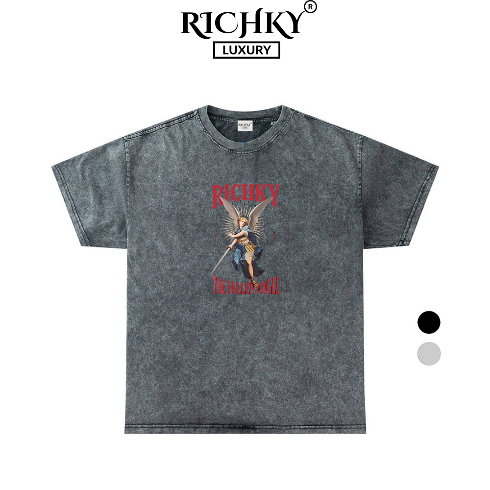 Áo Thun Wash Richky Premium Tee Thiên Thần Fallen Angel
