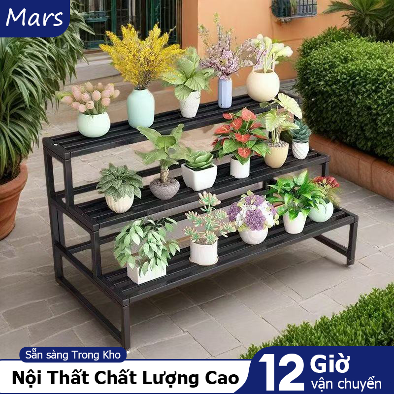  Kệ cây cảnh giá đỡ chậu cây nhiều tầng Sắt Kệ để chậu Lớp phủ bột thép cacbon Kệ để chậu hoa Bonsai 