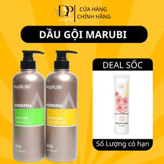  Dầu gội đầu KERATIN MARUBI 750ml cặp dầu gội xả phục hồi hư tổn giảm rụng tóc chính hãng 