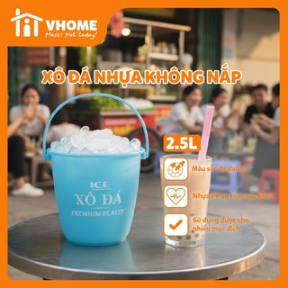 Xô Đá Ướp Lạnh Cao Cấp 2.5L, Có Quai Xách, An Toàn Sức Khỏe Nhựa Vĩ Hưng
