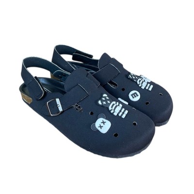 (Lót Chống Nước)Sục đế trấu Birken Boston Da Lộn Lỗ Thoáng Gắn Sticker - SGD.02(Quai Hậu Dán Xé)