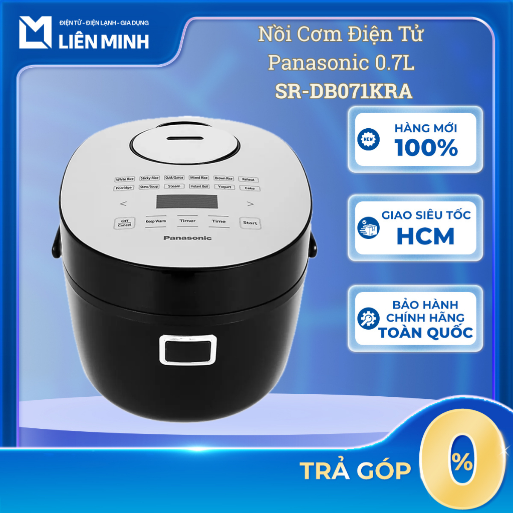 SR-DB071KRA - Nồi Cơm Điện Tử Panasonic 0.7L, 6 Chức Năng Nấu, Giữ Ấm Lâu - Bảo Hành Chính Hãng