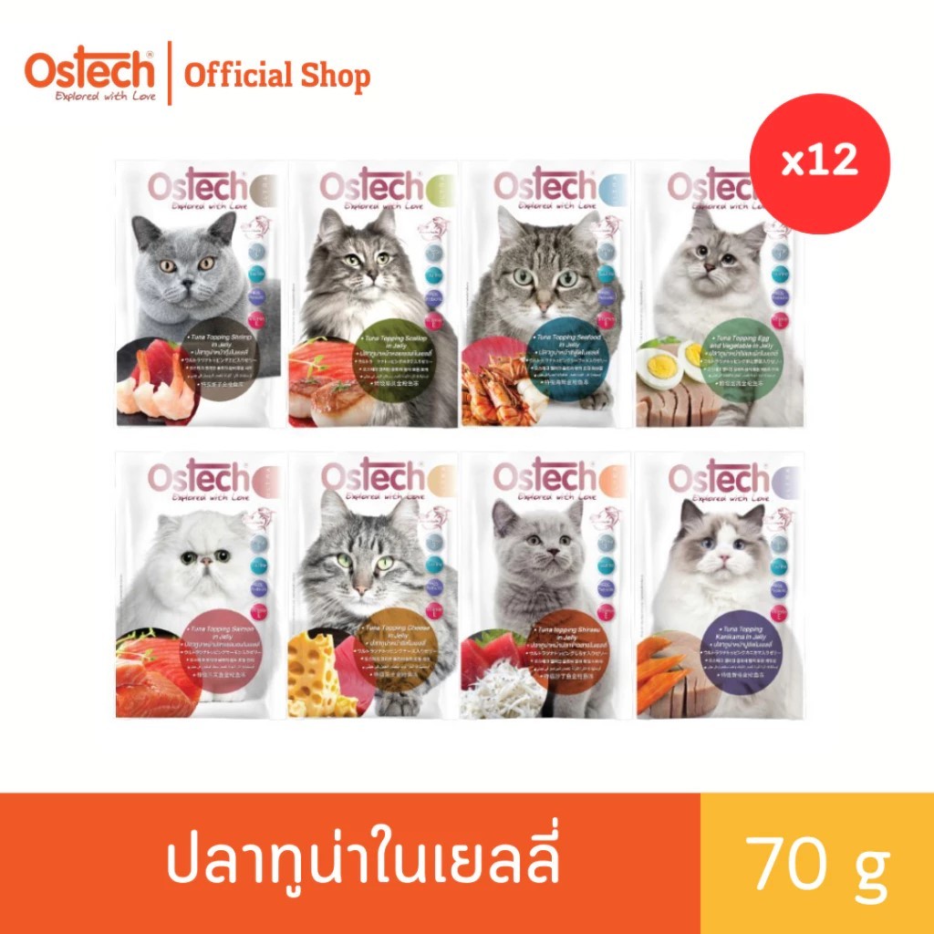 Pate cao cấp cho mèo Ostech Ultra Pounch Cat, Gói 70g