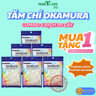   COMBO 6 BỊCH  Tăm Chỉ Nha Khoa Okamura Nhật Bản Tăm Chỉ Xỉa Răng Làm Sạch An Toàn  Loại90c  