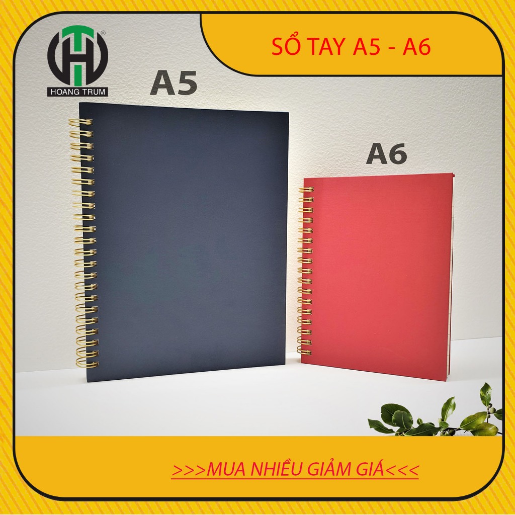 Sổ tay bìa giấy thẩm mỹ - Ruột kem 100gsm -  Khổ A6