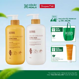   HỎA TỐC HCM  COMBO Dầu Gội Dầu Xả Thảo Dược Cỏ Cây Hoa Lá Gừng Dừa Dưỡng Tóc Mềm Mượt 650g 