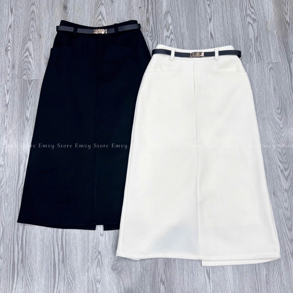 Chân váy dạ công sở chất dạ hàn Emvy fashion Cv31