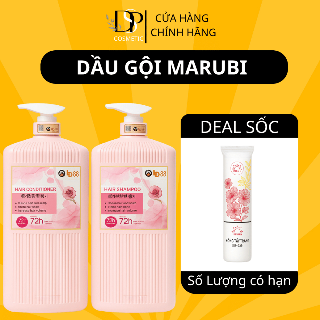 Dầu gội xả ROSE HỒNG LD88 collagen hương nước hoa , kiềm dầu, chống rụng tóc Chính hãng