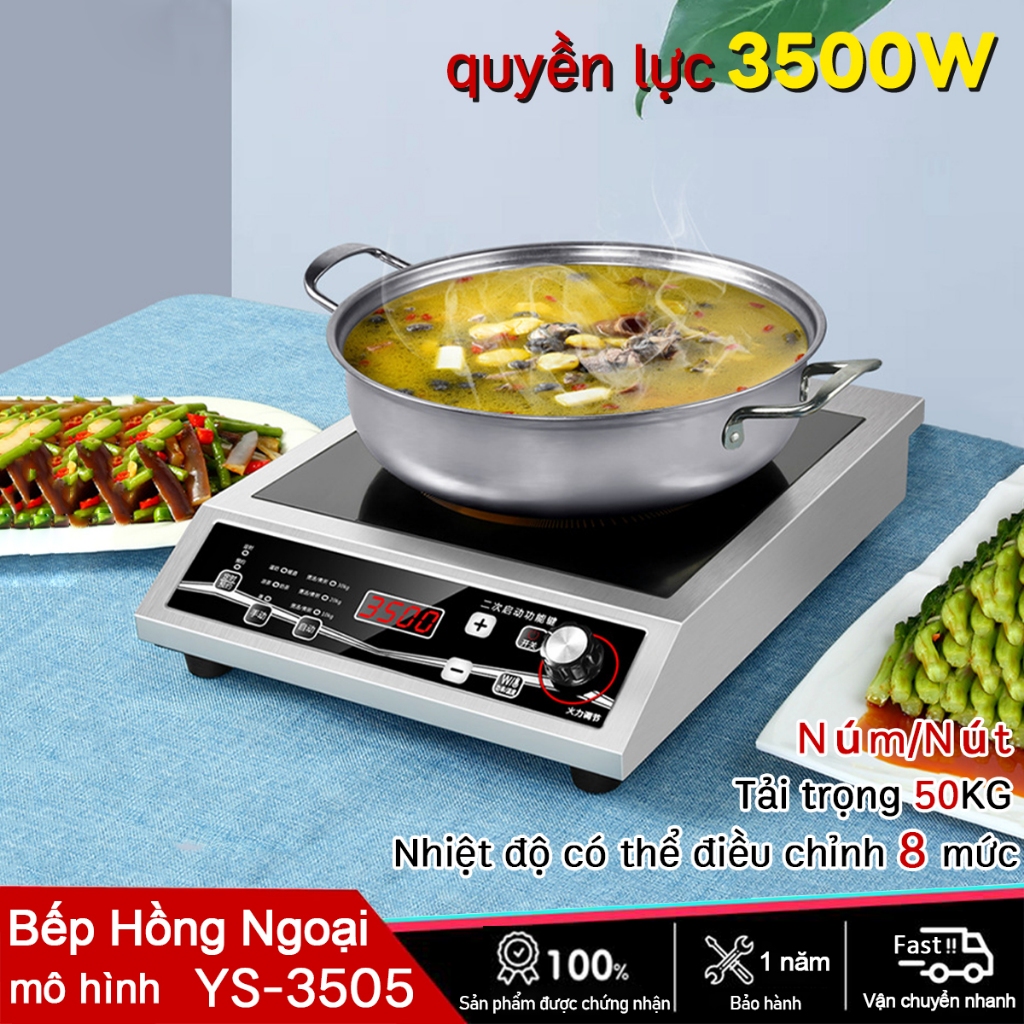 Bếp Từ Công Nghiệp 3500W Bếp Điện Từ công suất lớn phiên bản Tiếng Tiết Kiệm Điện. Bảo hành 12 tháng