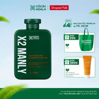   HỎA TỐC HCM  Dầu gội thảo dược Cỏ Cây Hoa Lá X2 Manly hỗ trợ cải thiện rụng tóc 250g  dành cho nam giới  