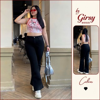  Quần Jean Ống Loe Dáng Dài Màu Đen Tuyền Cạp Cao Co Giãn Tốt Quần Jeans Nữ Bigsize 58-90kg 